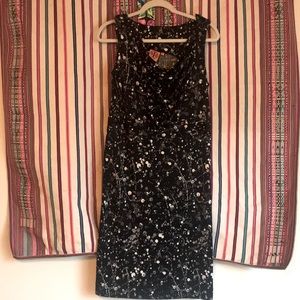 Tory Burch 100% Silk Jersey Jackson Pollock splash print Size M - stretchy!